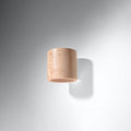Sollux Lighting ORBIS Wandleuchte Naturholz, LED kompatibel, IP20, 220-240V, CE RoHS, Mattgold-Ausführung