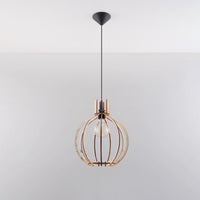 Sollux Lighting LED Pendelleuchte mit E27-Fassung, 220-240V, mattgoldenes Aluminium