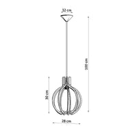 Sollux Lighting LED Pendelleuchte mit E27-Fassung, 220-240V, mattgoldenes Aluminium