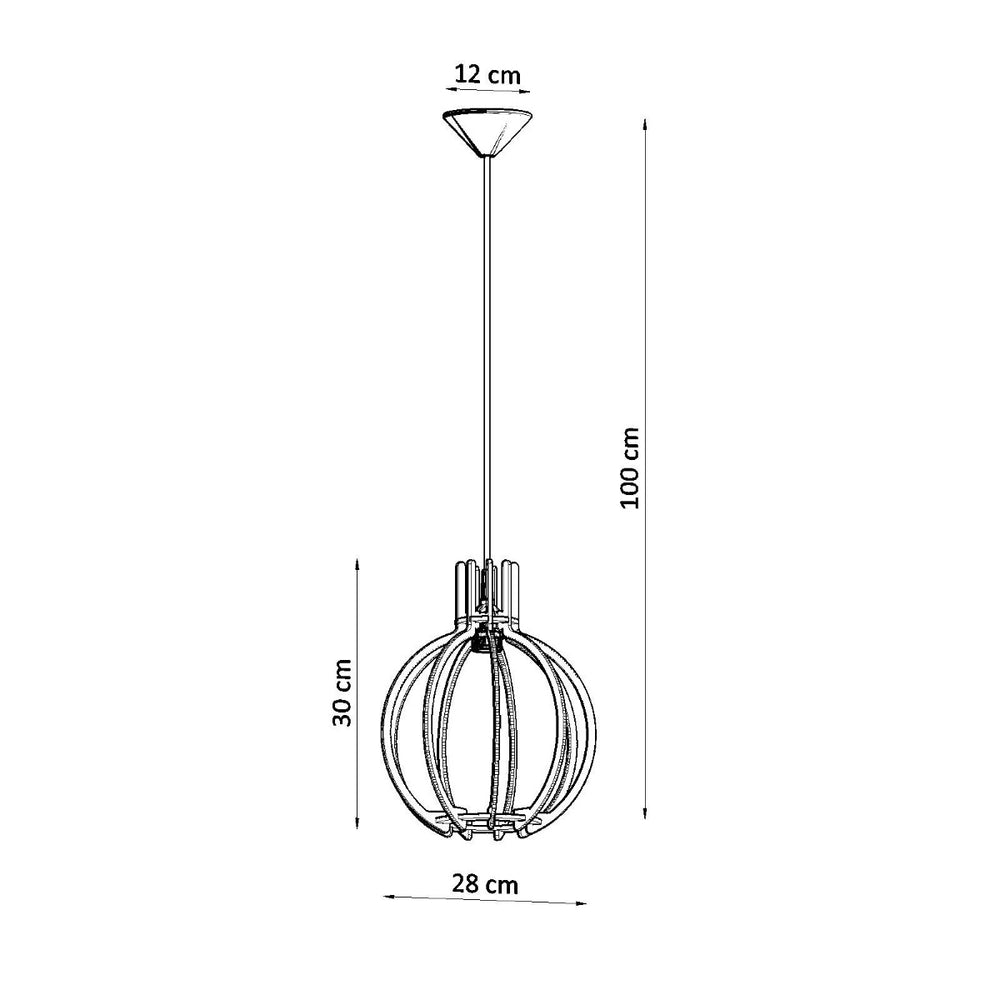 Sollux Lighting LED Pendelleuchte mit E27-Fassung, 220-240V, mattgoldenes Aluminium