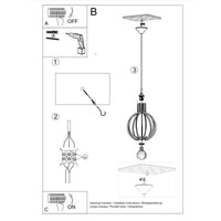 Sollux Lighting LED Pendelleuchte mit E27-Fassung, 220-240V, mattgoldenes Aluminium