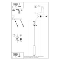 Sollux Lighting Luvo 1 LED-Pendelleuchte mit Betonschirm 300mm