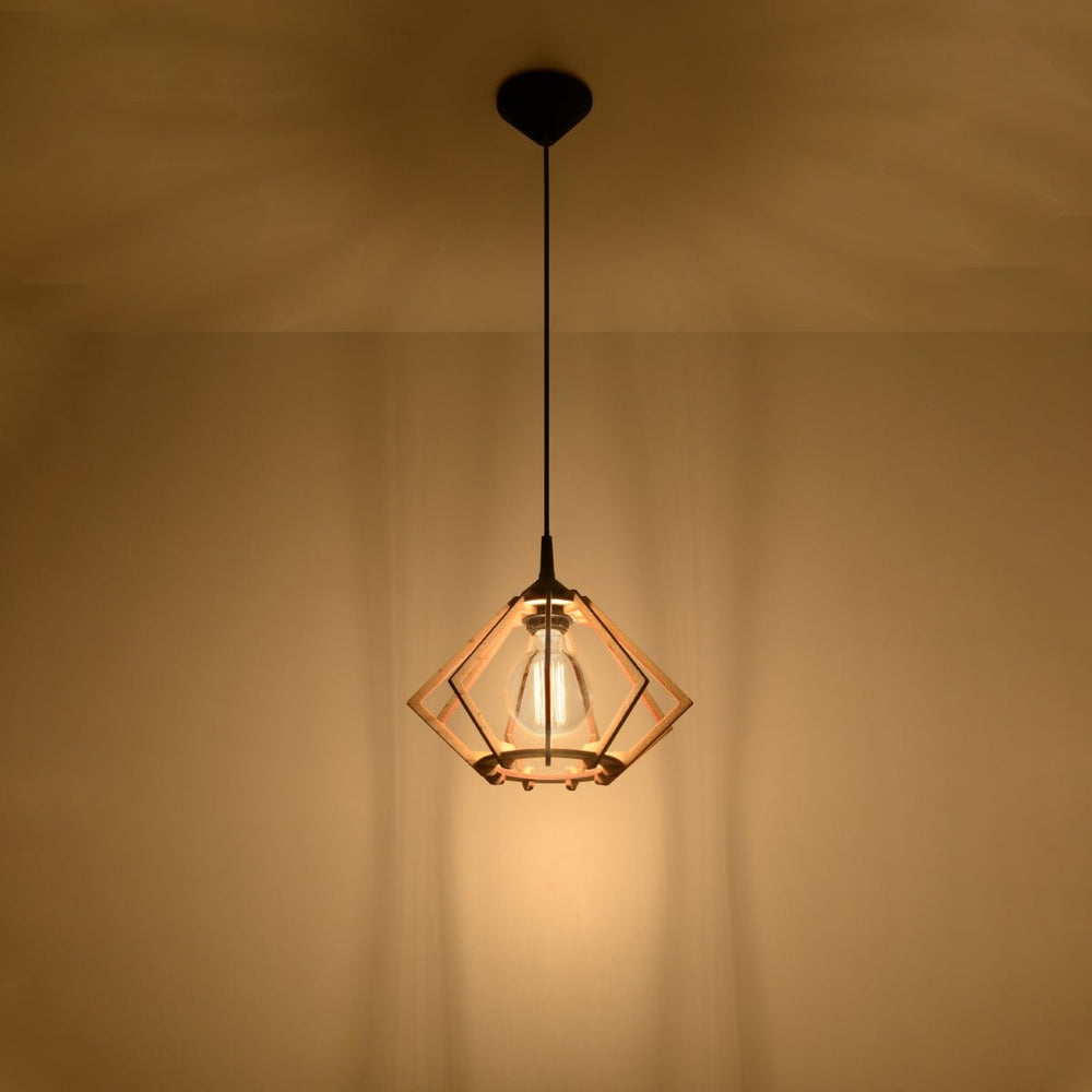 Sollux Lighting LED wood hanging lamp POMPELMO E27 220-240V