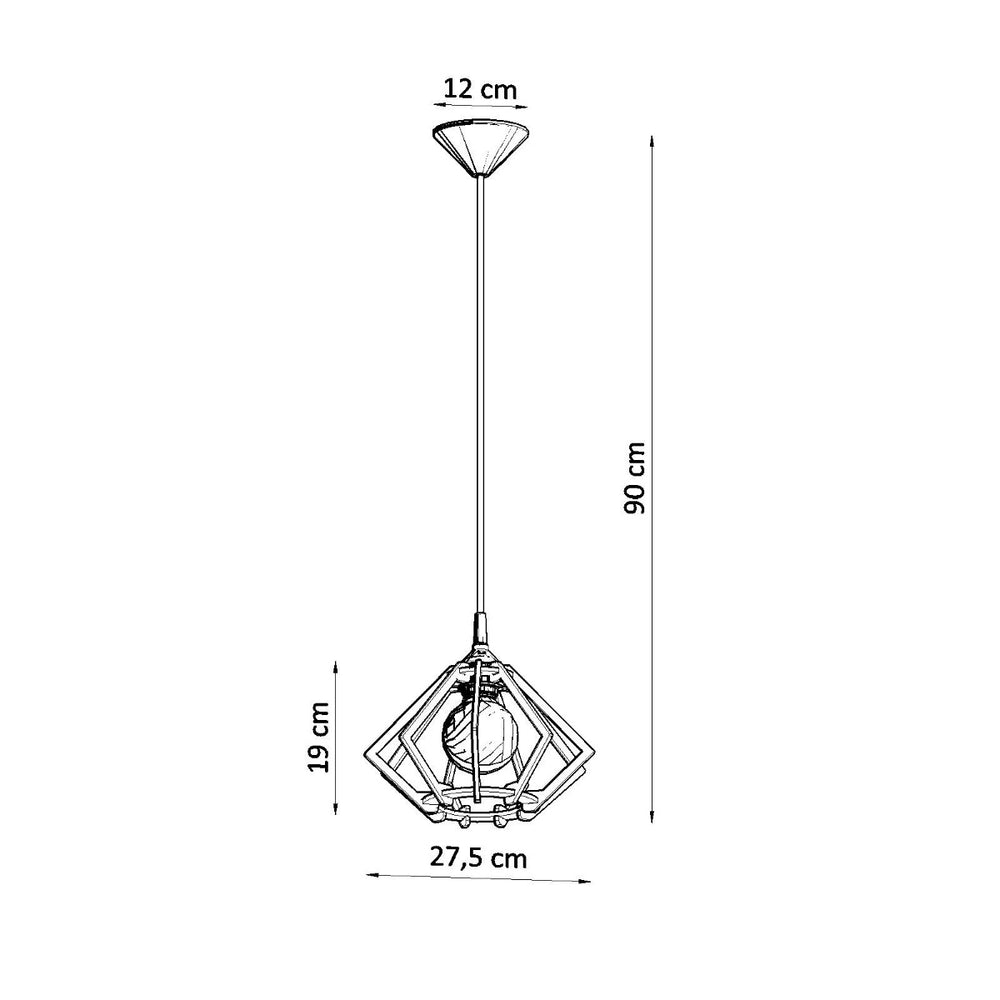 Sollux Lighting LED wood hanging lamp POMPELMO E27 220-240V