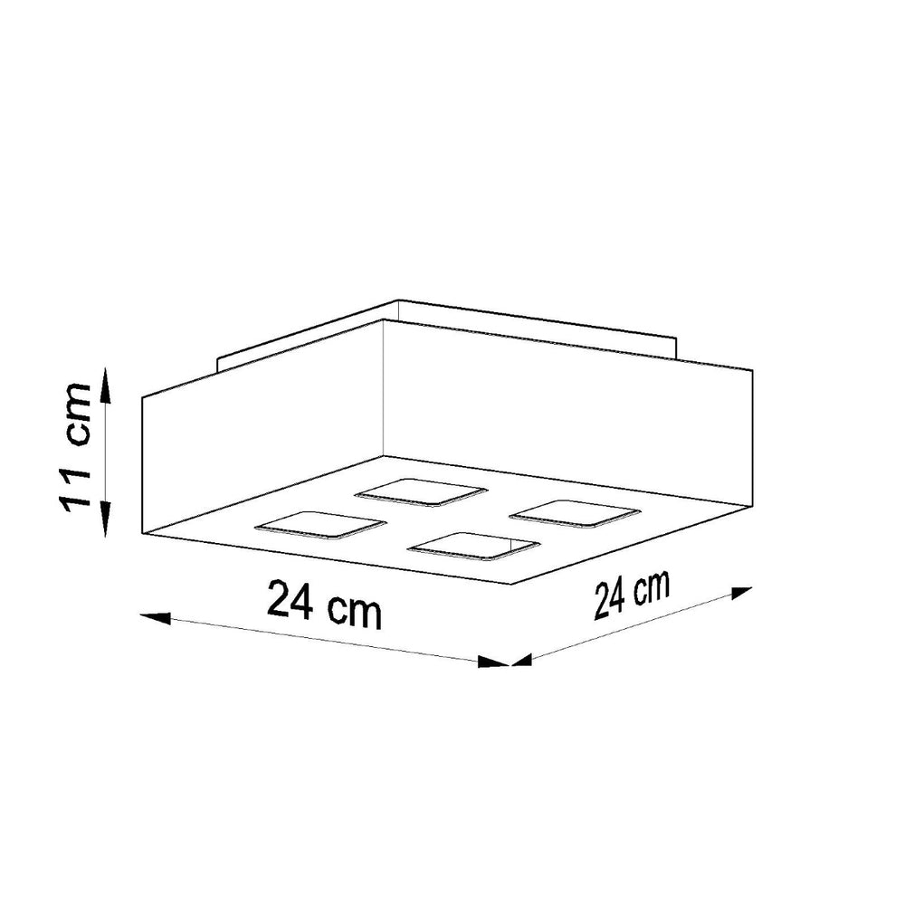 Sollux Lighting plafondspot mono 4 zwart LED lamp 50W 220-240V 80 CRI