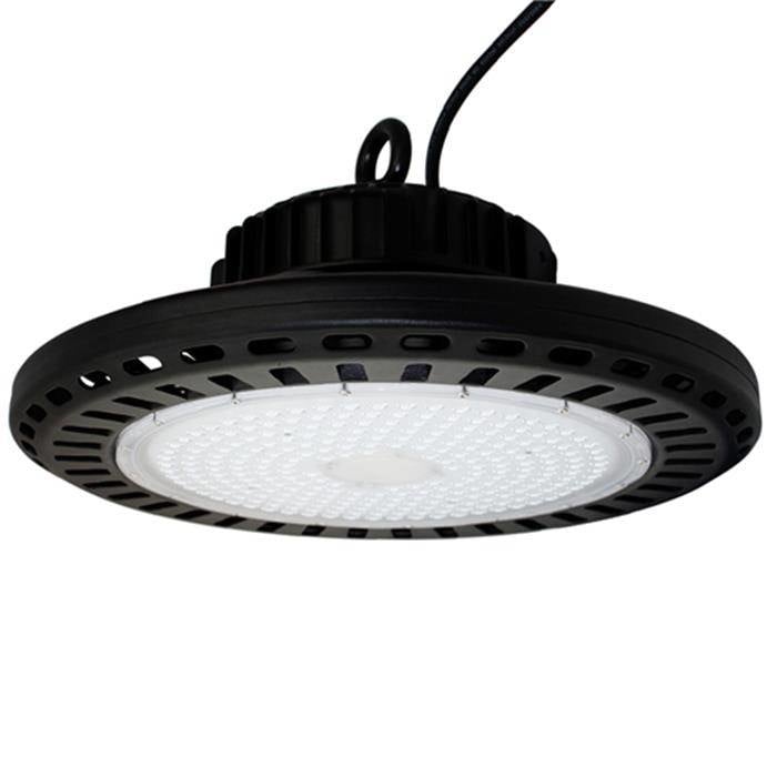 Tsong LED High Bay UFO 100W 15000 Lumen 1-10V Dimmbar 3000K CRI 80 Philips Chip IP20 CE RoHS Schwarz