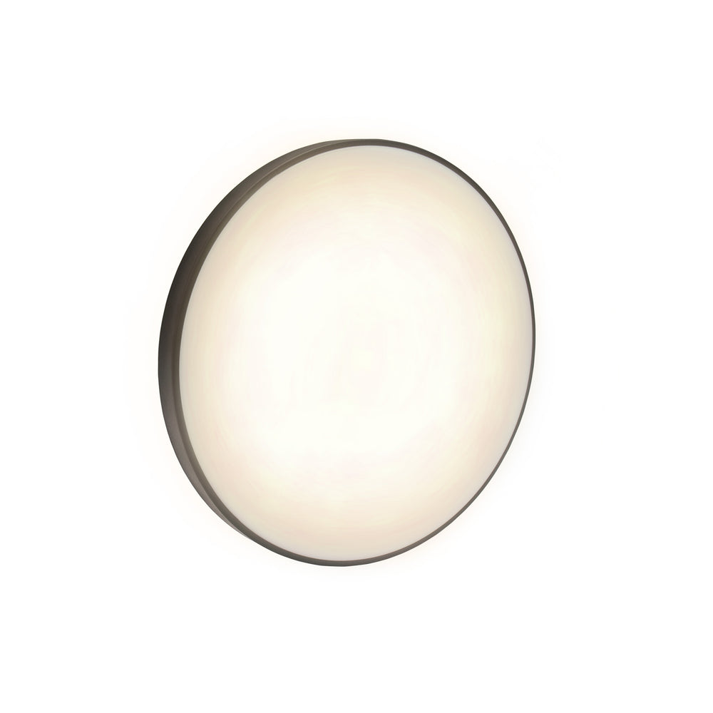 Spectrum LED Deckenleuchte mit Sensor 18W 3000K 1950 Lumen 230V IP54 IK04 Weiß Schwarz rund