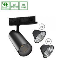 Spectrum Andromeda LED Einbaustrahler schwarz, 3000 Lumen, 3000K, IP20, CRI >90, 36°/60° Abstrahlwinkel, 15-27W einstellbar