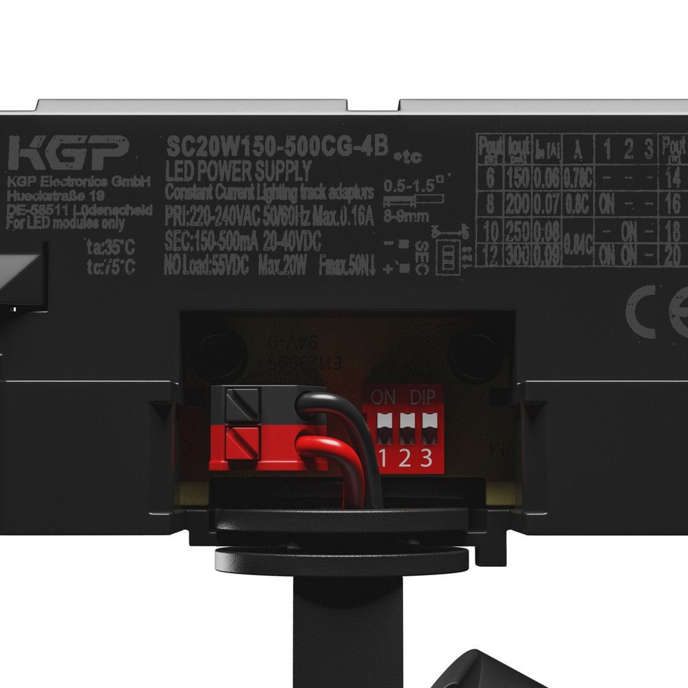 Spectrum Artemida mini LED spot 6.5-20W 4000K black with CRI >90 and adjustable angle 36-60º IP20 for indoor use