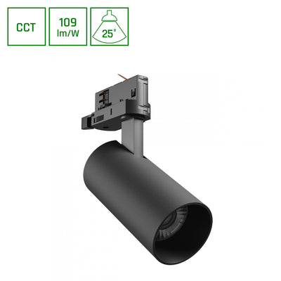Andromeda Prime tracklight 16W black 6000K 1750 lumen 25° 230V Spectrum IP20 CCT CRI80