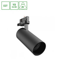 Spectrum Andromeda Prime Schienenstrahler 24W 6000K 1800 Lumen schwarze CCT verstellbare 25° IP20 für Innenbereich