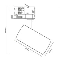 Spectrum Andromeda Prime Schienenstrahler 24W 6000K 1800 Lumen schwarze CCT verstellbare 25° IP20 für Innenbereich