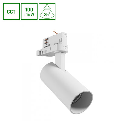 Spectrum Andromeda Prime tracklight 3F 8W 230V white | CCT 6000K | 800 lumens | IP20 | 25° beam angle | CRI 80