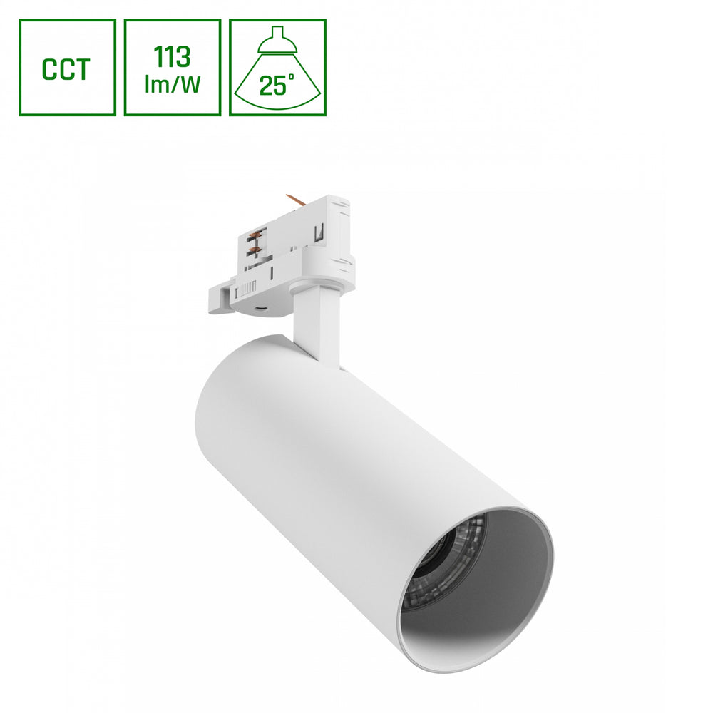 Spectrum andromeda prime tracklight 3F CCT 24W white 6000K 2700 lumens 25 degrees indoor use IP20 230V 1-phase mounting system