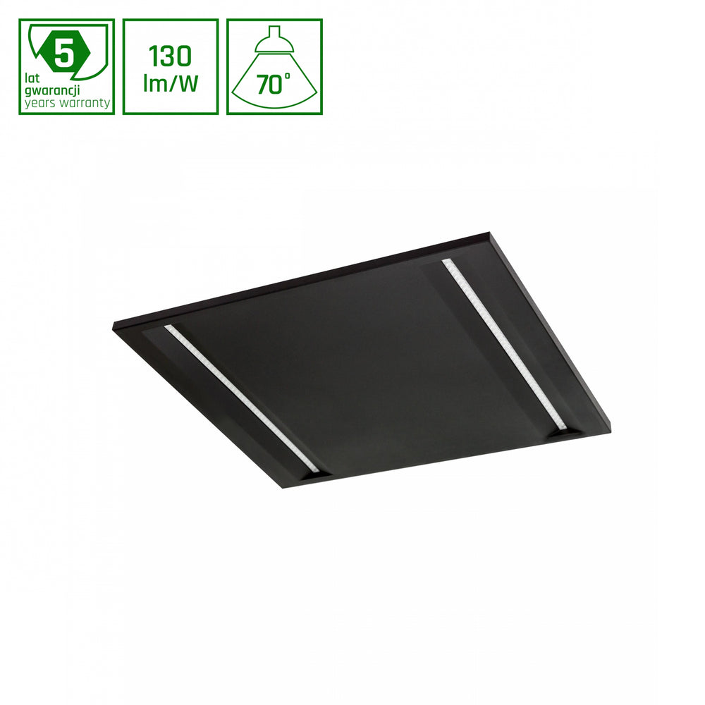 Spectrum Algine Line LED ceiling panel 44W 5700 lumen 4000K IP20 black 600x600mm