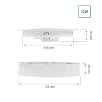 Spectrum Algine 2IN1 Downlight 12W 150 Lumen Warmweiß 3000K IP20 rund für Decken- und Wandmontage