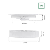 Spectrum Algine 2IN1 Downlight 12W 150 Lumen Warmweiß 3000K IP20 rund für Decken- und Wandmontage