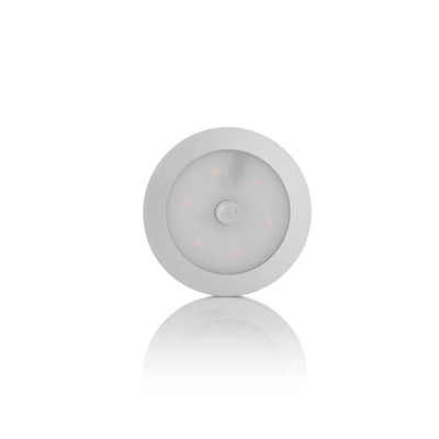 Spectrum runde LED-Kastelampe 2,9W WW mit PIR-Sensor, 170 Lumen, 3000K, IP20, dimmbar, Oberflächenmontage