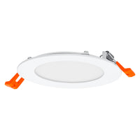 Slim LED Downlight Recessed White 8W 550 lumens 6500K 110° cutout 105mm 120mm bezel