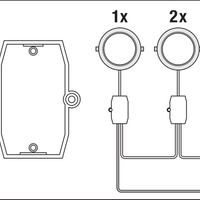 Slim LED Downlight SQ210 18W 1530 Lumen 3000K Warmweiß, 120° quadratisches Design für moderne Decken