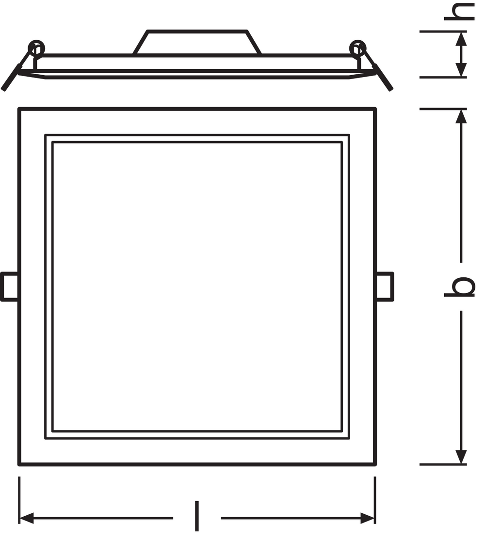 Slim LED Downlight SQ210 18W 1530 Lumen 3000K Warmweiß, 120° quadratisches Design für moderne Decken