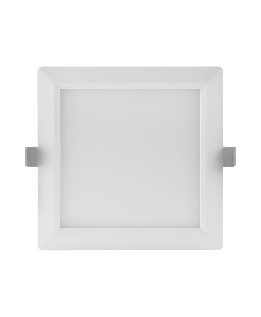 Slim LED Downlight SQ210 18W 1530 Lumen 3000K Warmweiß, 120° quadratisches Design für moderne Decken