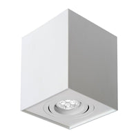 Spectrum CHLOE GU10 quadratische verstellbare Spot weiß, IP20, ideal für den Innenbereich mit Aluminiumgehäuse