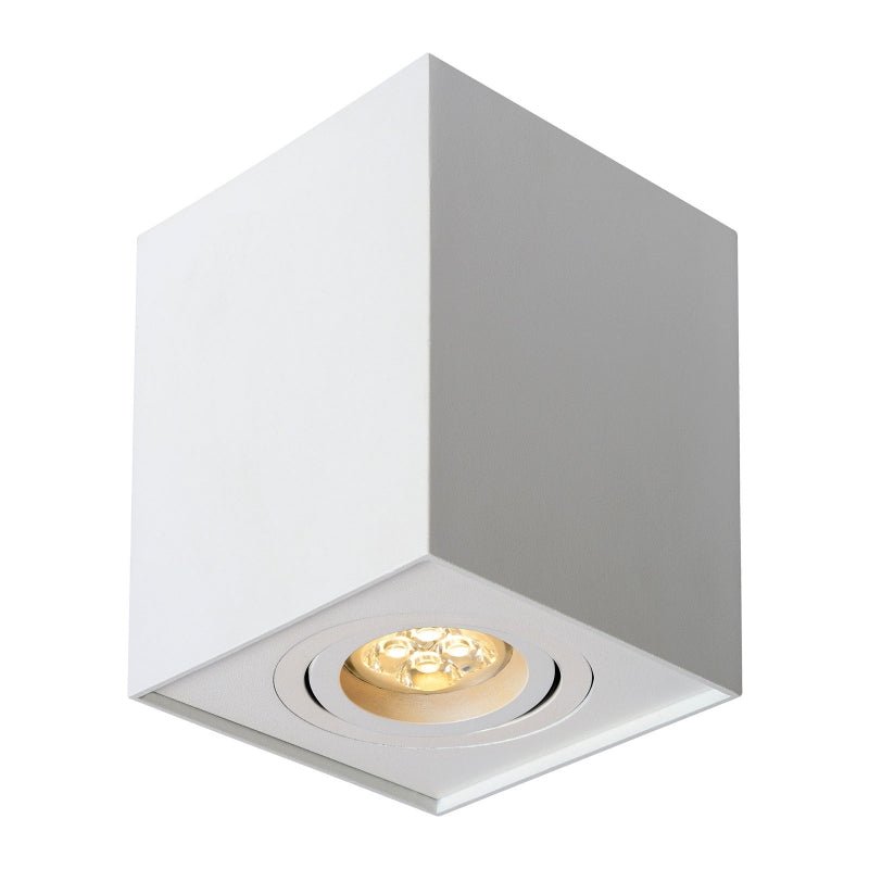 Spectrum CHLOE GU10 quadratische verstellbare Spot weiß, IP20, ideal für den Innenbereich mit Aluminiumgehäuse