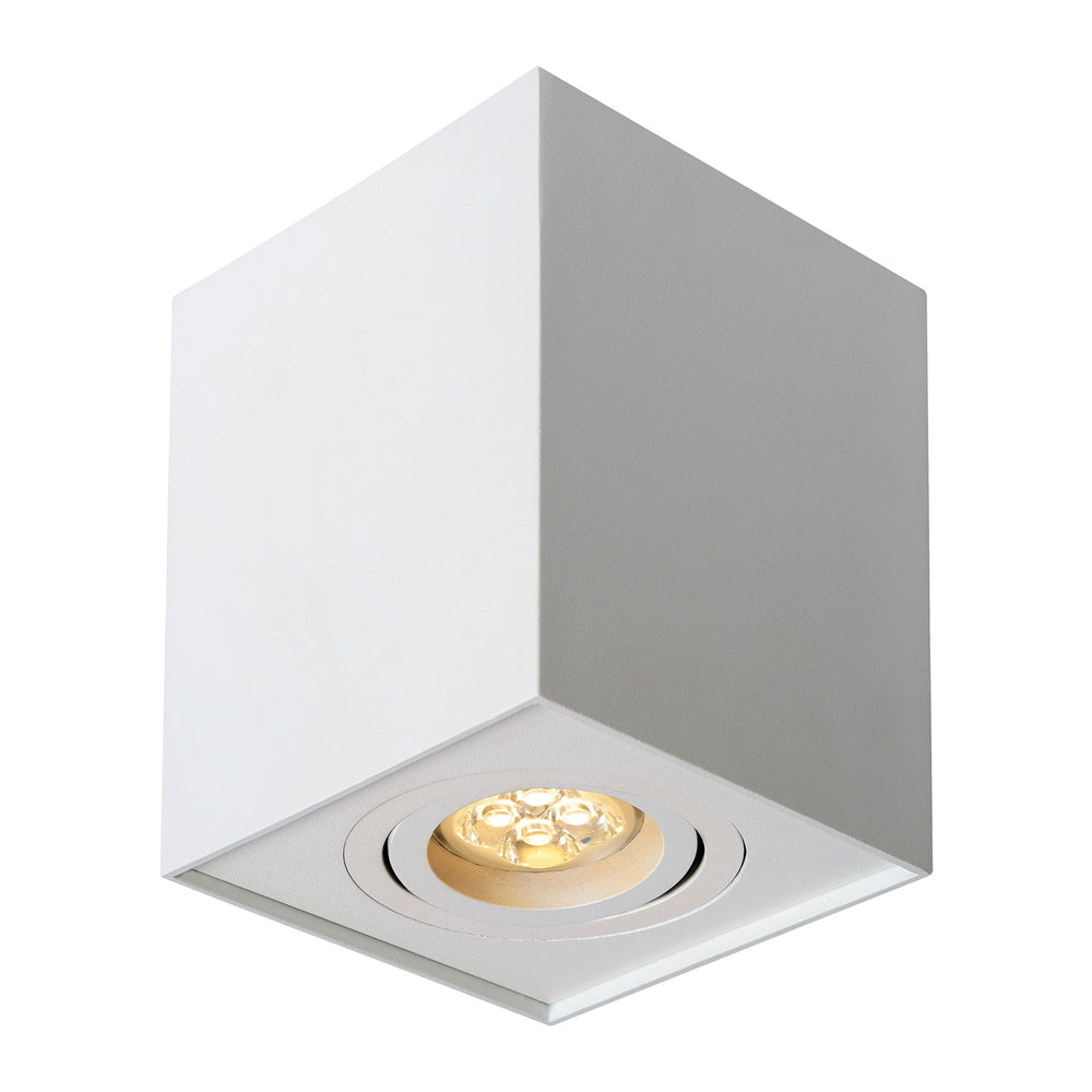 Spectrum CHLOE GU10 quadratische verstellbare Spot weiß, IP20, ideal für den Innenbereich mit Aluminiumgehäuse