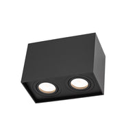 Spectrum CHLOE DUO 2xGU10 Surface Mounted LED Spot Light, Adjustable Black Aluminum, IP20 Indoor Ceiling Fixture