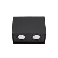 Spectrum CHLOE DUO 2xGU10 Surface Mounted LED Spot Light, Adjustable Black Aluminum, IP20 Indoor Ceiling Fixture
