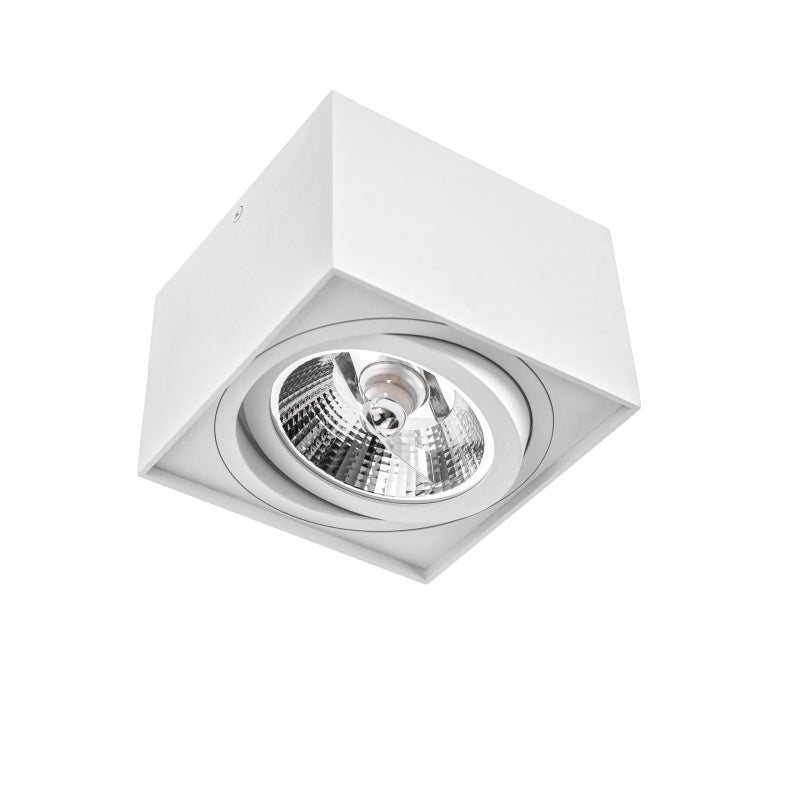 Spectrum CHLOE AR111 GU10 quadratische LED-Spot, IP20, weiß, Aluminiumgehäuse, 250V, Innenbereich, lange Lebensdauer
