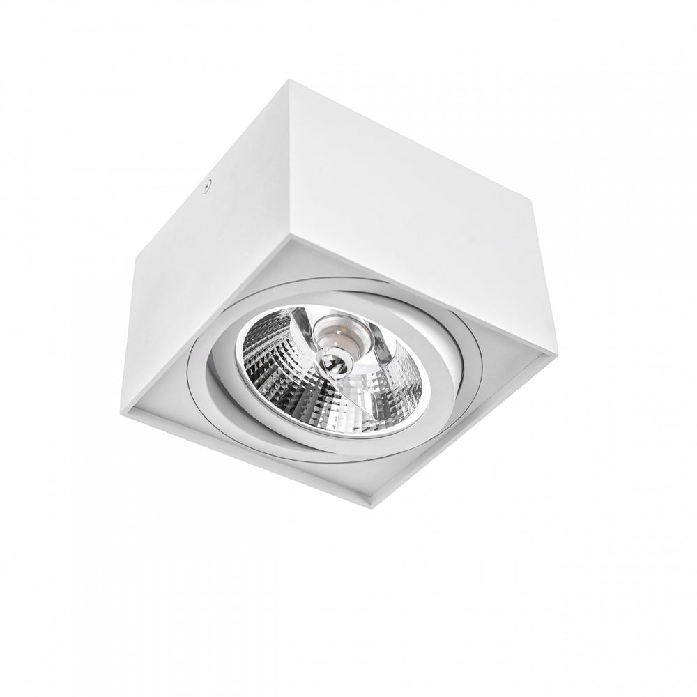 Spectrum CHLOE AR111 GU10 quadratische LED-Spot, IP20, weiß, Aluminiumgehäuse, 250V, Innenbereich, lange Lebensdauer