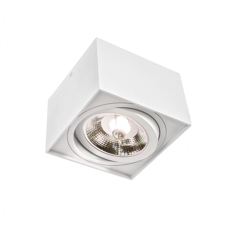 Spectrum CHLOE AR111 GU10 quadratische LED-Spot, IP20, weiß, Aluminiumgehäuse, 250V, Innenbereich, lange Lebensdauer