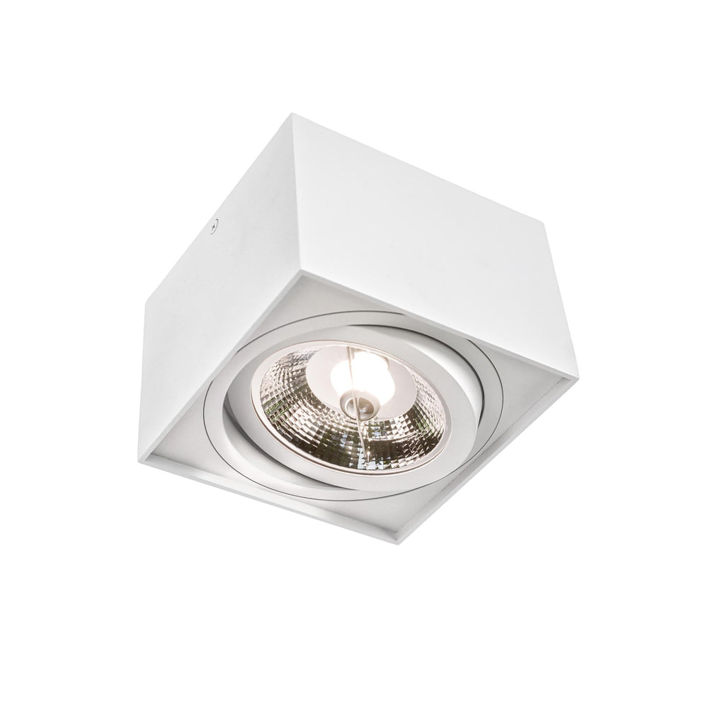 Spectrum CHLOE AR111 GU10 quadratische LED-Spot, IP20, weiß, Aluminiumgehäuse, 250V, Innenbereich, lange Lebensdauer