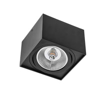 Spectrum Chloe AR111 GU10 LED-Spot Schwarz 4000K quadratisch IP20 - Aluminium Deckenmontage