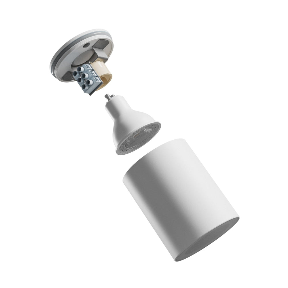 Spectrum CHLOE GU10 LED Deckenstrahler weiß rund 70x90mm IP44 wasserdicht und energiesparend für den Inneneinsatz