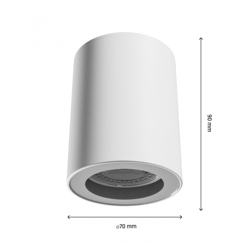 Spectrum CHLOE GU10 LED Deckenstrahler weiß rund 70x90mm IP44 wasserdicht und energiesparend für den Inneneinsatz