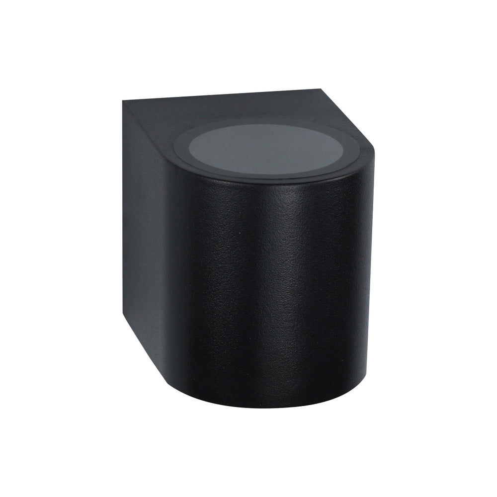 Spectrum LED GU10 Wandleuchte Schwarz IP54 250V Polycarbonat-Gehäuse 95x80x73mm für Innen- und Außenbereich