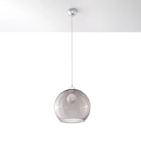 Sollux Lighting BALL Hängeleuchte, Graphitoberfläche, LED kompatibel, 220-240V, IP20, Aluminium und Stahl