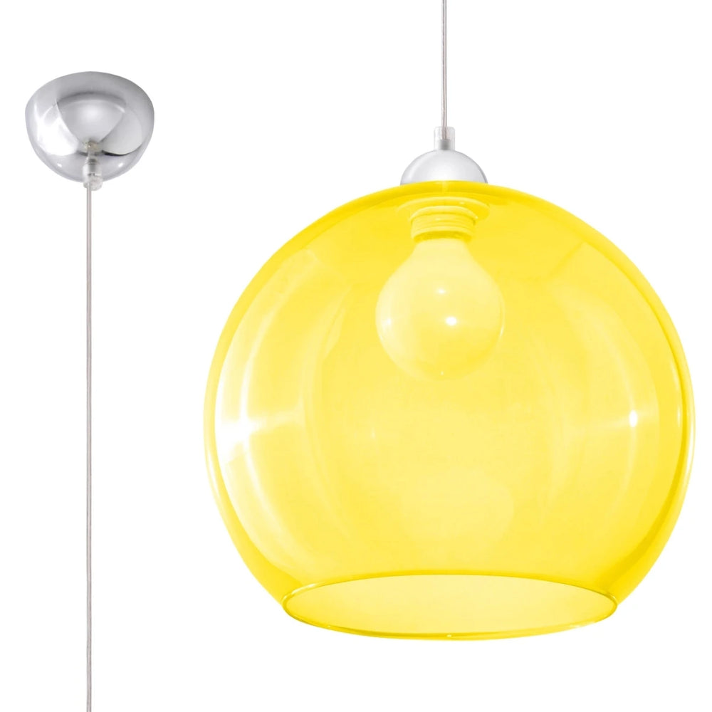Sollux Lighting BALL hanging lamp, LED compatible, IP20, 220-240V, Matte Gold Brass finish, CE RoHS