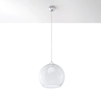 Sollux Lighting BALL hanging lamp, transparent shade, 220-240V, IP20, CE RoHS, Aluminum Brass finish