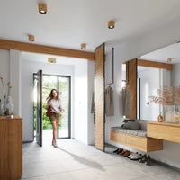 Sollux Lighting BASIC 1 Deckenstrahler in Naturholz, LED GU10, IP20, 220-240V, 50W max, CE RoHS