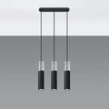 Sollux Lighting BORGIO 3L LED Pendelleuchte, Schwarz Grau Beton, 3 x GU10, IP20, 230V, CE