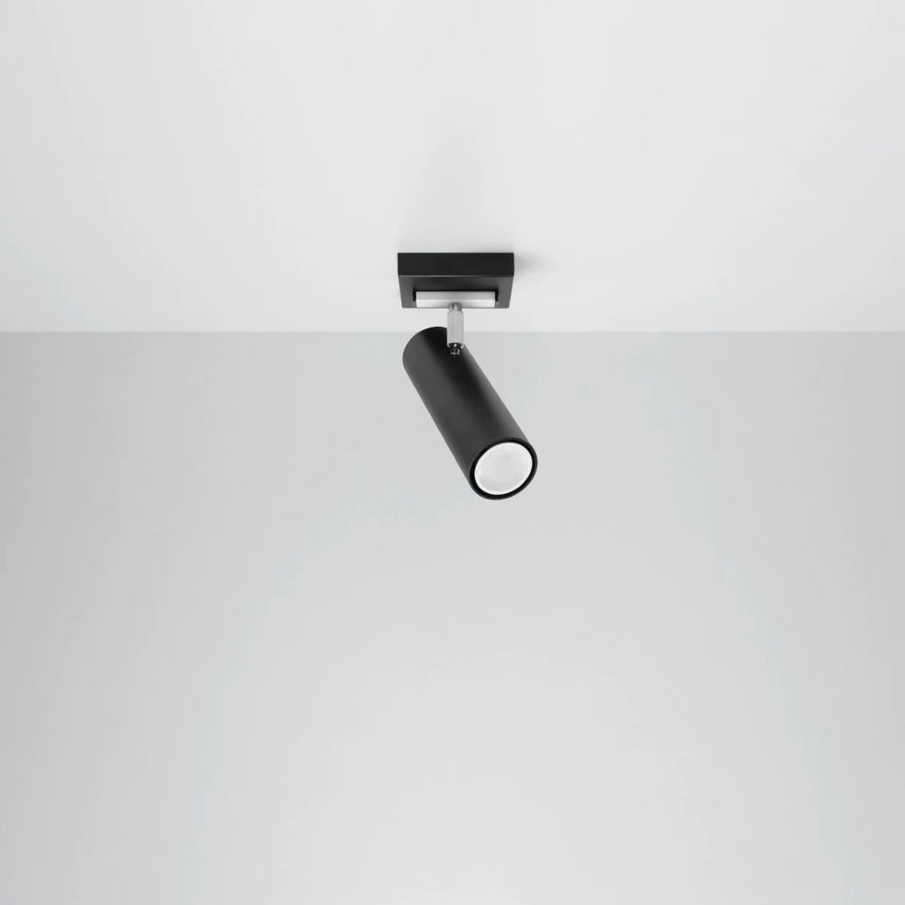 Sollux Lighting LED Deckenstrahler Schwarz Silber, 1x GU10, 220-240V, IP20, Aluminium, CE RoHS