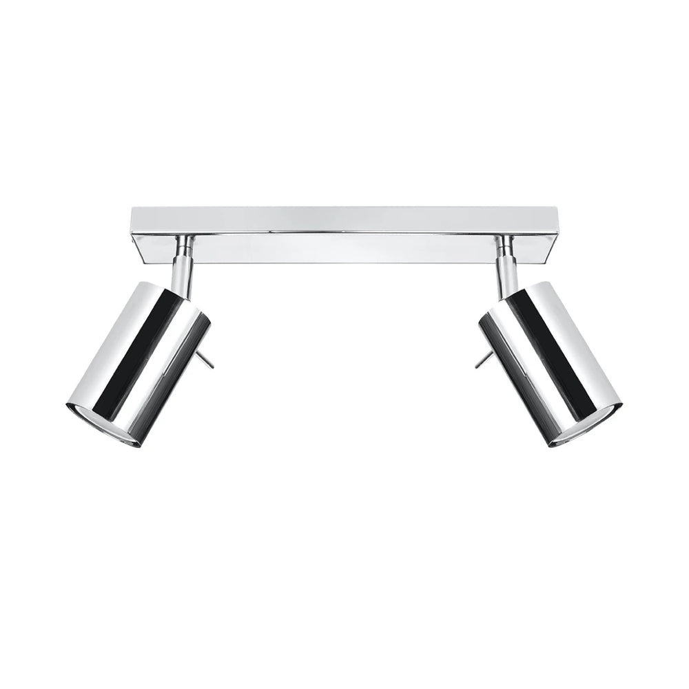 Sollux Lighting LED-Deckenstrahler Chromring, 2x GU10, IP20, Aluminium, CE RoHS