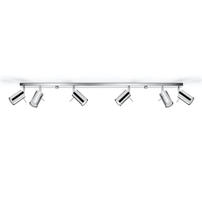Sollux Lighting LED ceiling spotlight chrome ring, 6x GU10 fittings, IP20, aluminium, CE RoHS