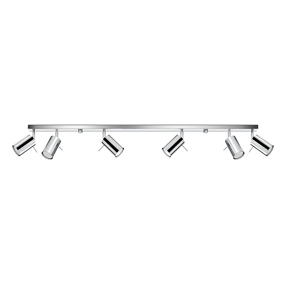 Sollux Lighting LED Deckenstrahler Chromring, 6x GU10 Fassungen, IP20, Aluminium, CE RoHS