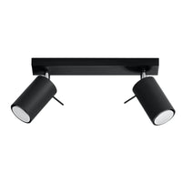 Sollux Lighting LED Deckenstrahler RING Schwarz, 2x GU10, IP20, Aluminium, CE RoHS, 220-240V