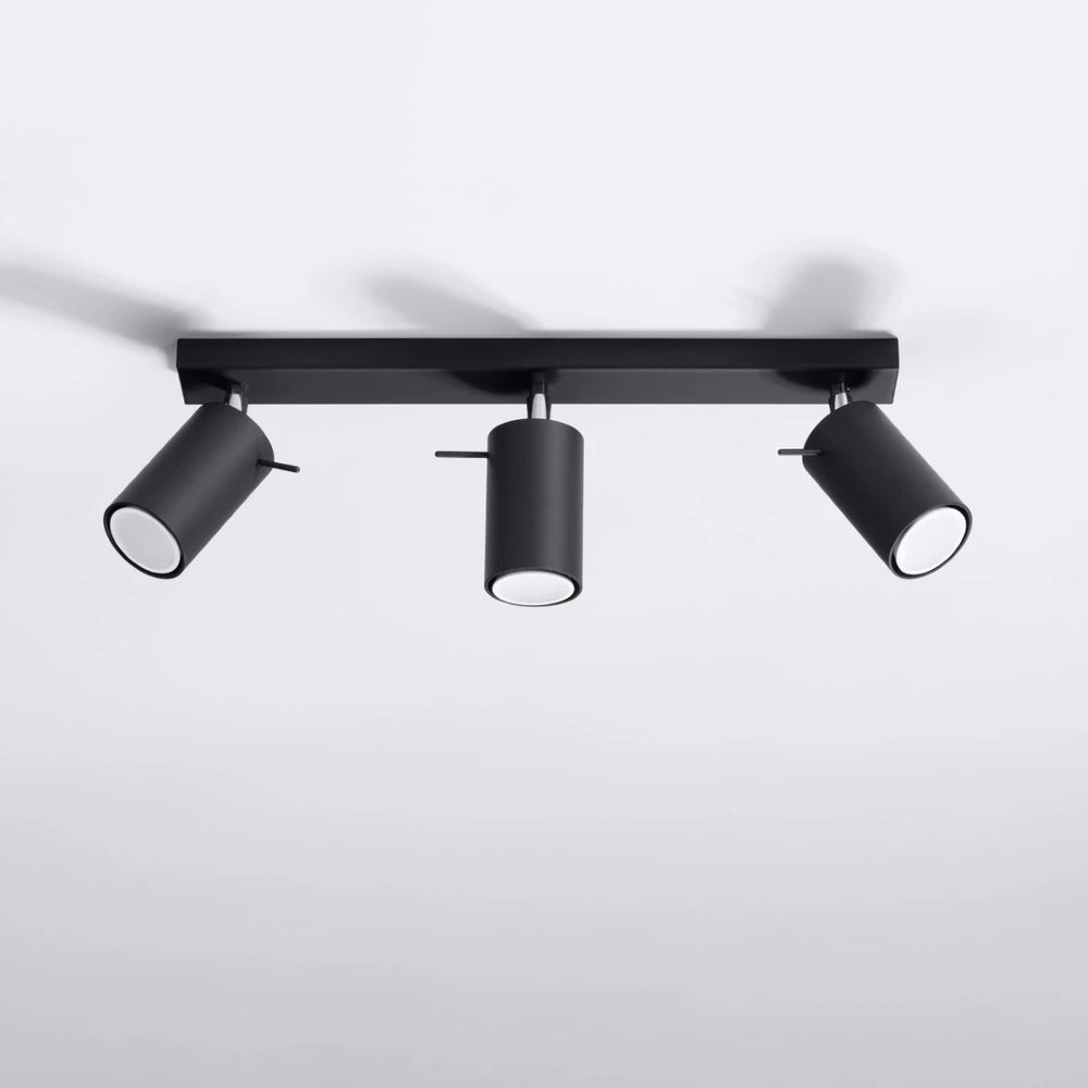 Sollux Lighting LED Deckenstrahler RING Schwarz, 3xGU10, IP20, Aluminium, CE RoHS